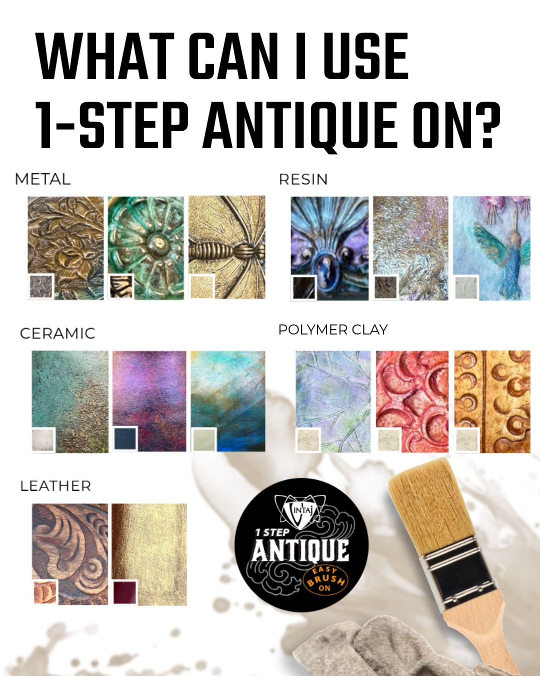Metallic 1 Step Antique Glaze Complete Color Collection 21 pc Set