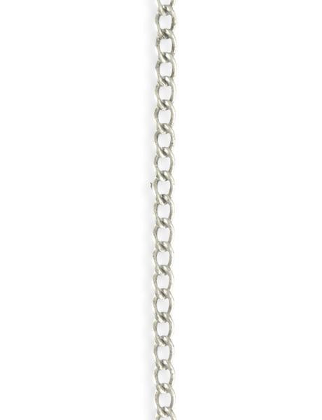 3.4x5.1mm Curb Chain - Sterling Silver Antique Plated (12 ft)