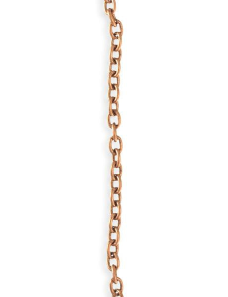3.3x4.4mm Classic Cable Chain - Copper Antique Plated (12 ft)