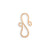 24x13mm S Shaped Hook - Rose Gold Plated (15 pcs)