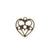 19x18mm Delicate Heart - Natural Brass (20 pcs)