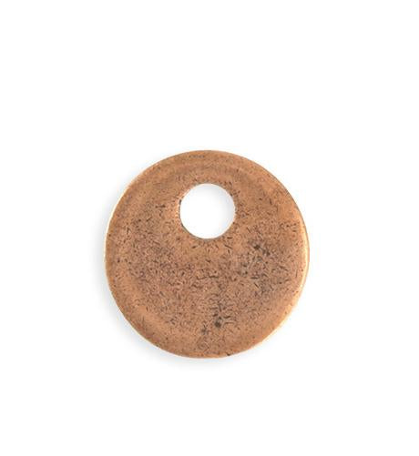 24mm  Asymm etrical Donut Blank - Copper Antique Plated (6 pcs)
