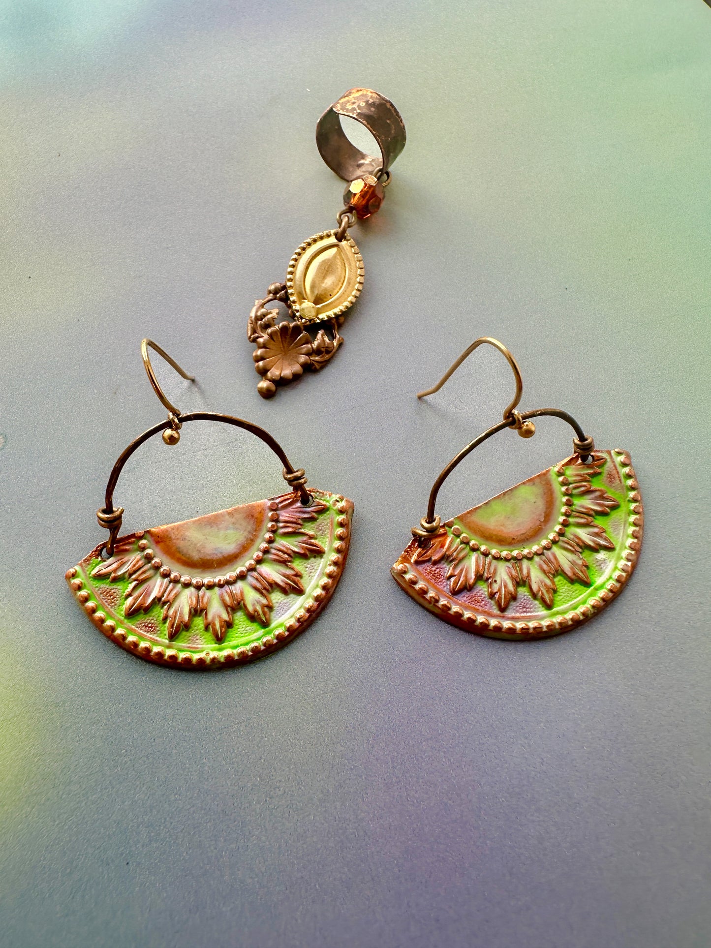 30mm Sun Medallion - solid copper (5pc)