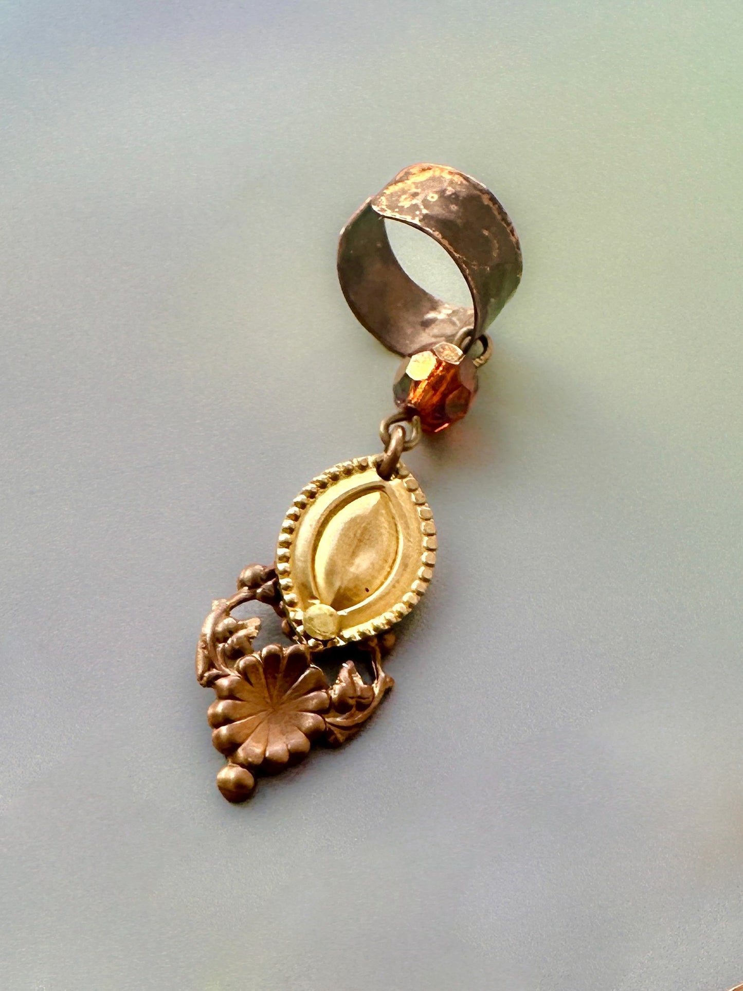 2-Hole Beaded Navette Connector, 21x10mm (25pcs)