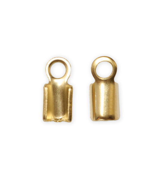 9mm Crimp End - 10K Gold Plated (96 pcs)