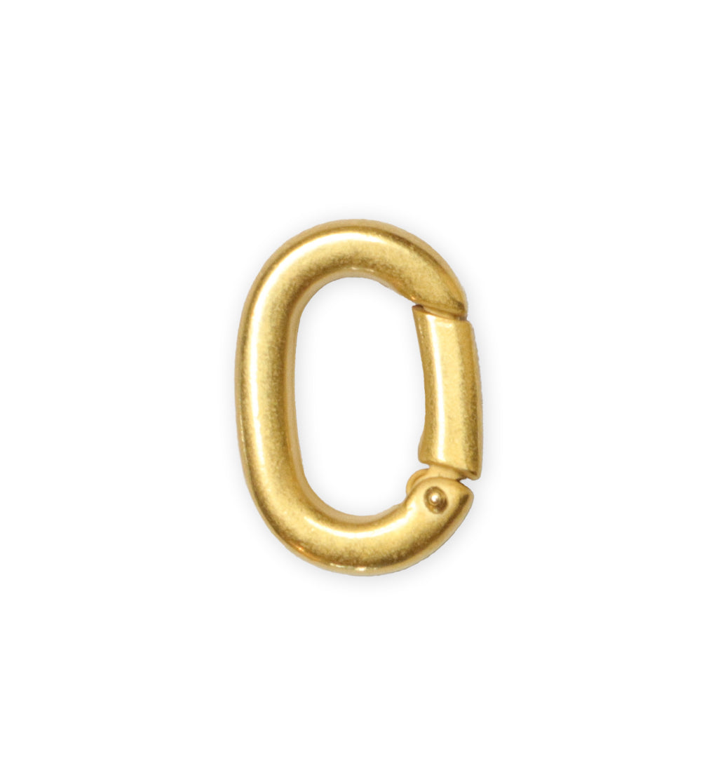 14mm Oval Clasp - 10K Gold Plated (24 pcs)