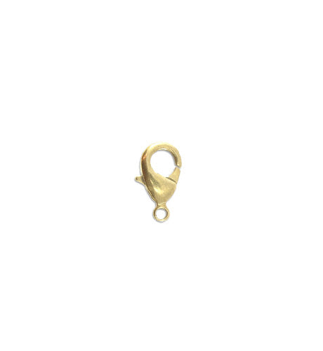 12mm Classic Lobster Clasp - Solid Brass (36pcs)