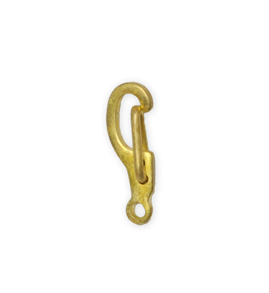 14mm Self Closing Clasp - Solid Brass (38 pcs)