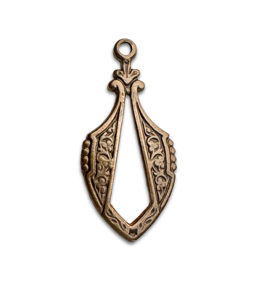 29x14mm Parisian Drop - Natural Brass (14pcs)
