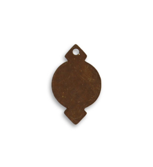 19x12mm Eastern Motif Blank - Natural Brass (25pcs)