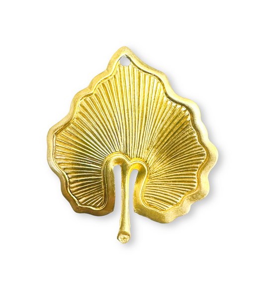 26x22mm Botanical Leaf - solid brass (8pc)