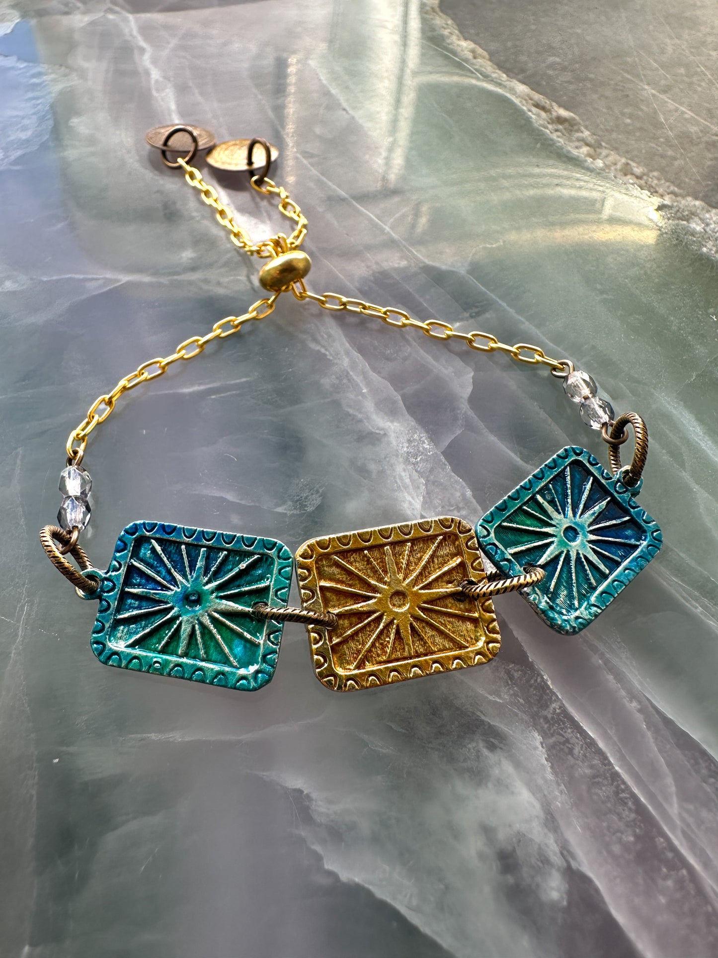 Deco Starburst Rectangle, 21.5x15mm (10pcs)