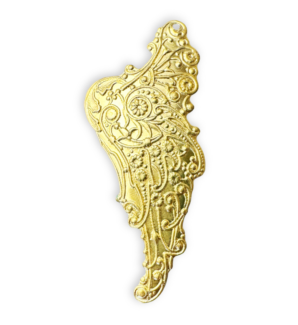 54x22mm Patterned Mythical Wing L (6pcs)