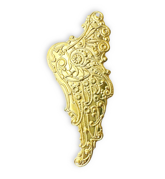 54x22mm Patterned Mythical Wing L (6pcs)