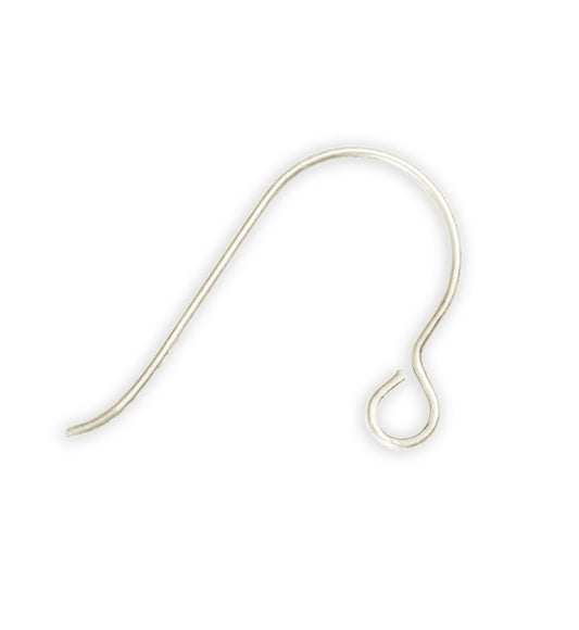 27x15mm Round Loop Ear Wire, NEW Larger Loop 27x15mm, Sterling Silver Plate (64pcs)