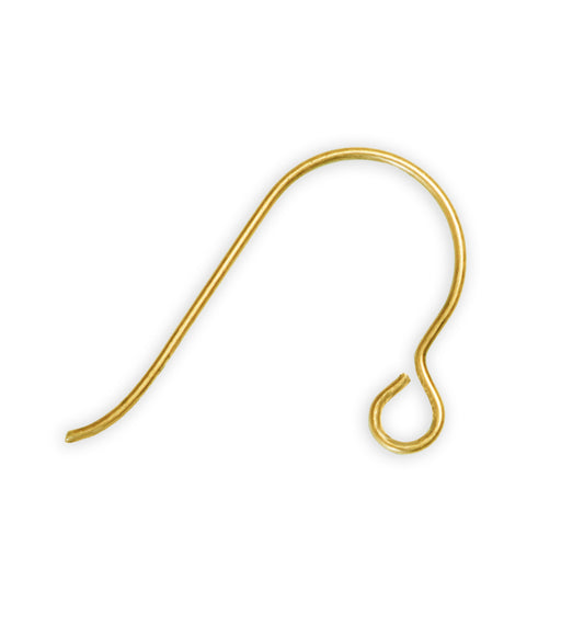 27x15mm Round Loop Ear Wire, NEW Larger Loop 27x15mm, Solid Brass (72pcs)