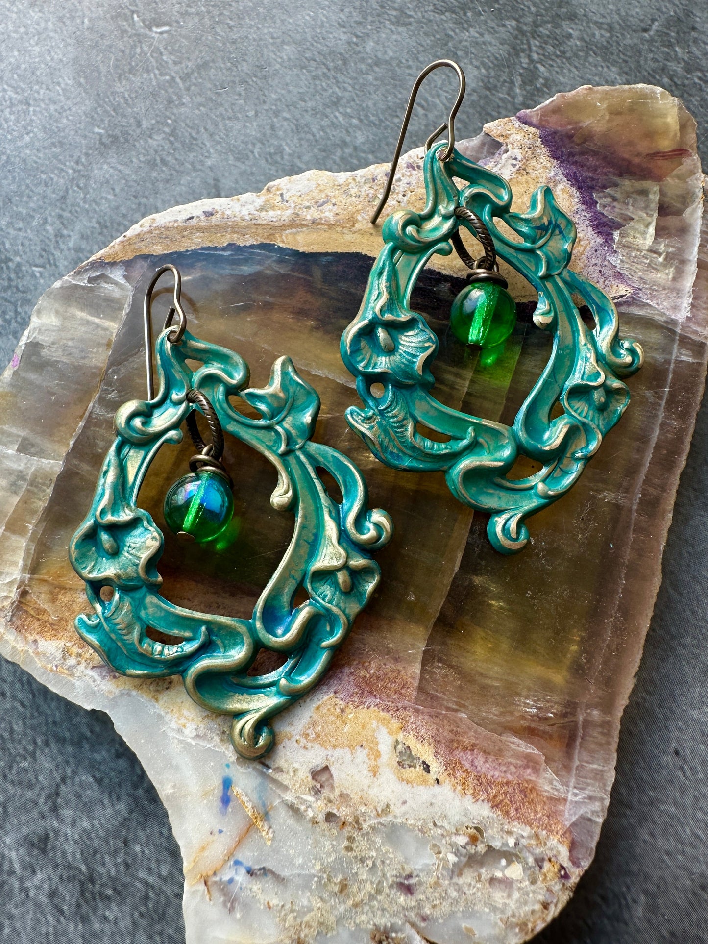 51x38mm Calla Lily Frame, Solid Brass (6 pc)