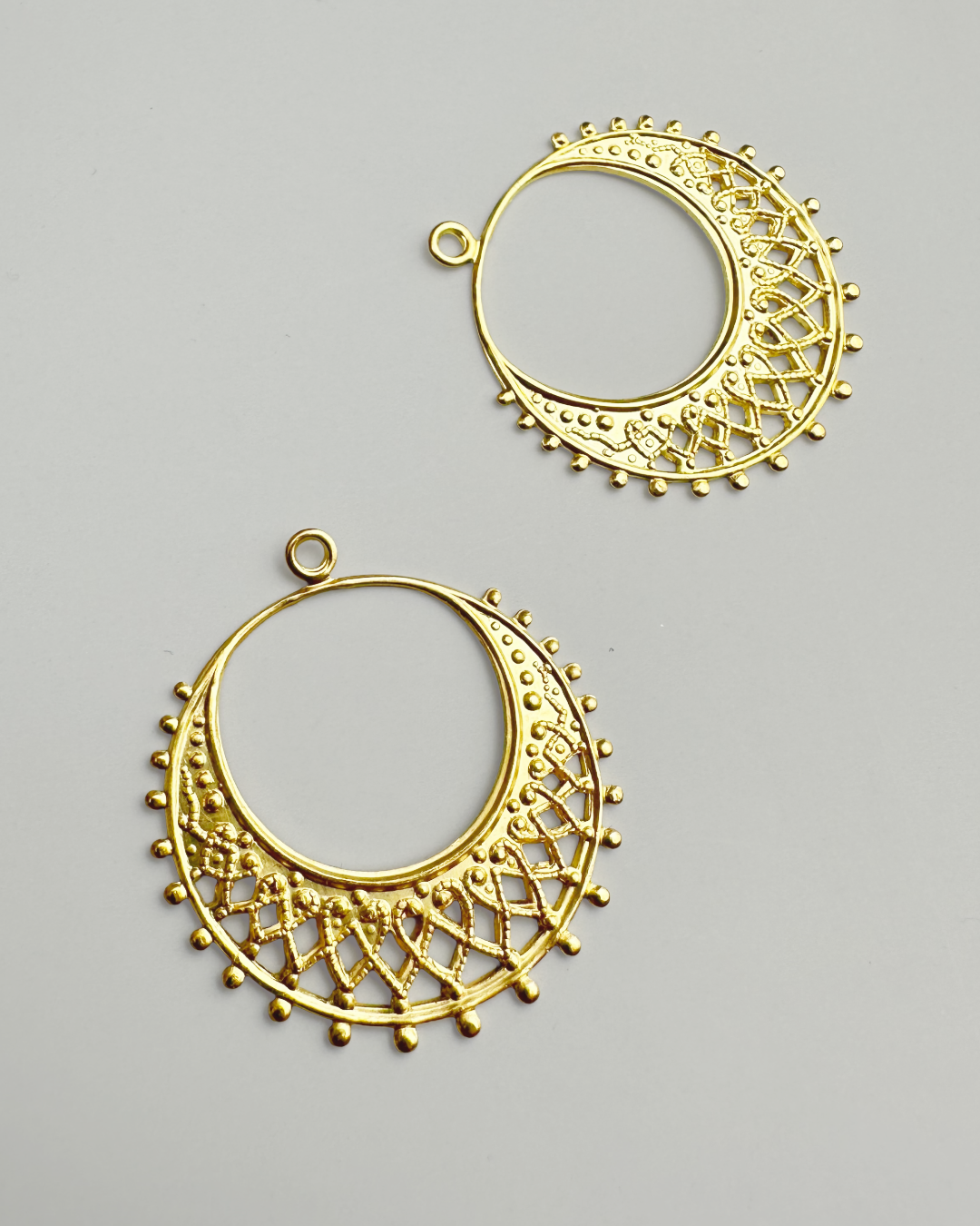 Filigree Hoop - 10K Gold Plated (14pcs)