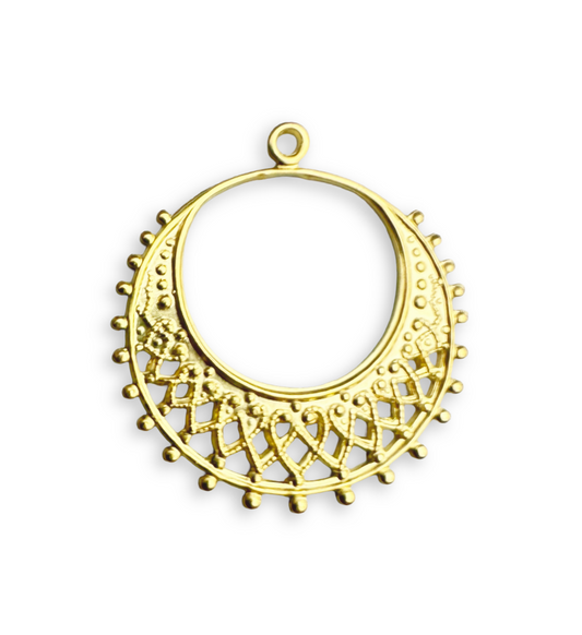 Filigree Hoop - 10K Gold Plated (14pcs)