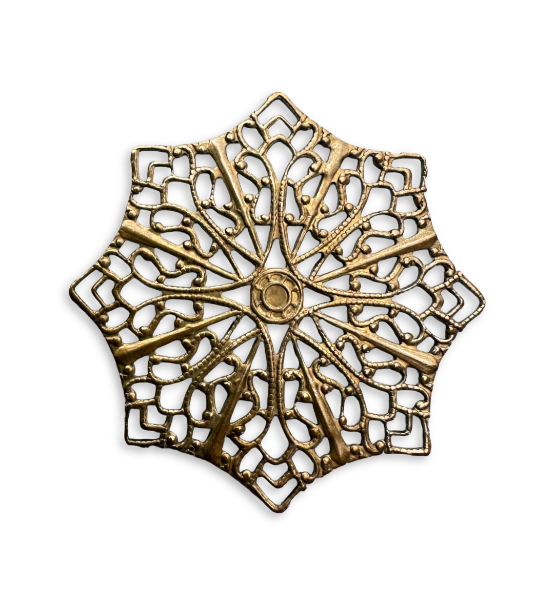 41mm Delicate Web Filigree
 - Natural Brass (7pcs)
