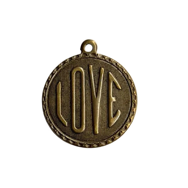 26x19mm Love Token - Natural Brass (6pcs)