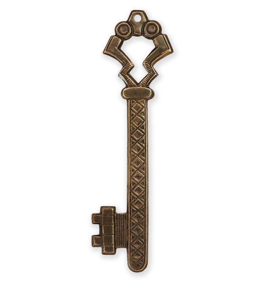 55x18mm Gate Key - Natural Brass (12pcs) – Vintaj Wholesale