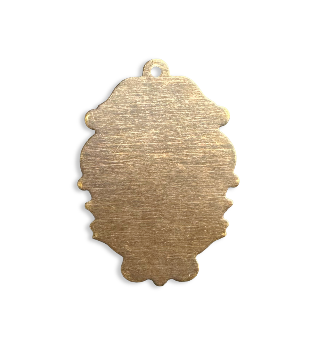 32x25mm Victorian Silhouette Blank  - Natural Brass (16pcs)