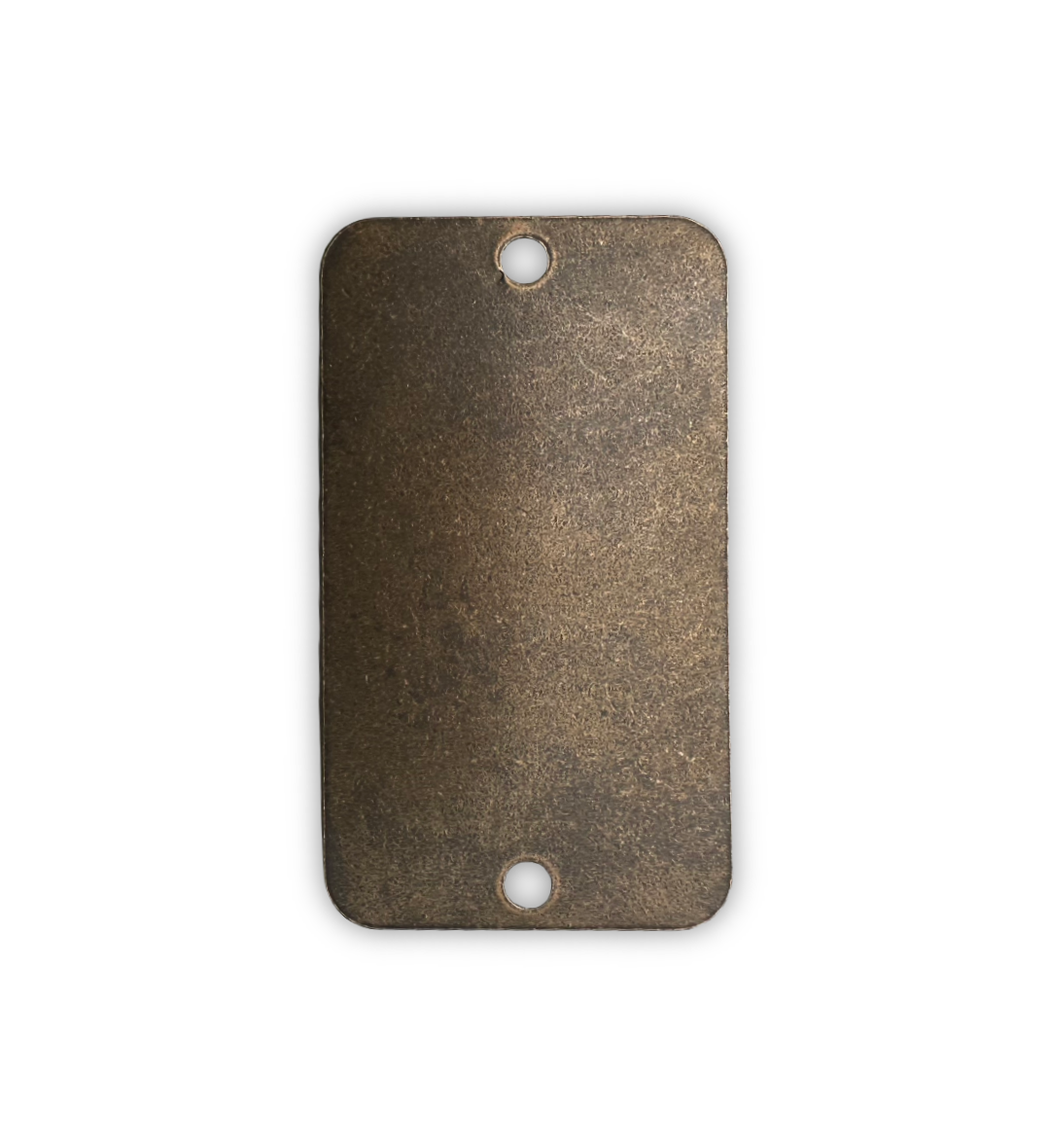 40x23mm Rectangle Blank - Natural Brass (16pcs)