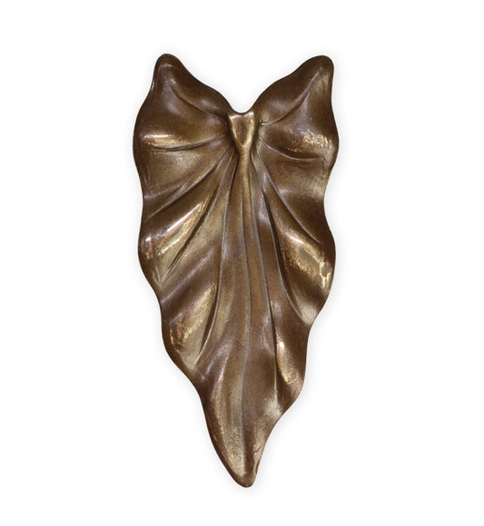 44x22mm Fairy Tale Leaf, no hole, Natural Brass (6 pc)