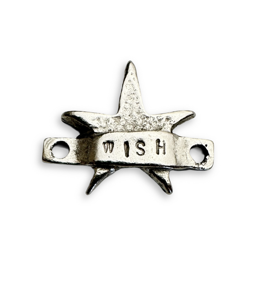 19x16mm Wish Star - Pewter Antique Plate (10pcs)