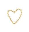 22x20mm Braided Heart Outline - 10K Gold (8pcs)