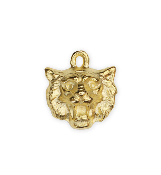 21x19mm Lion Head - 10K Gold (8pcs)