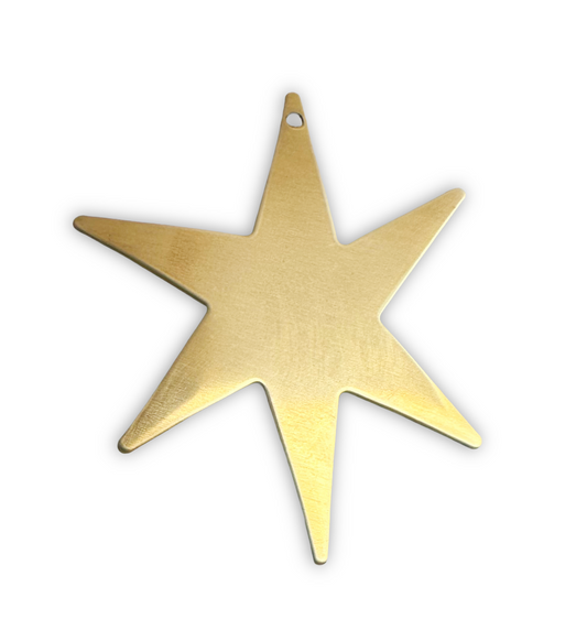 46x41mm Asymmetrical Star Blank - Solid Brass (14pcs)
