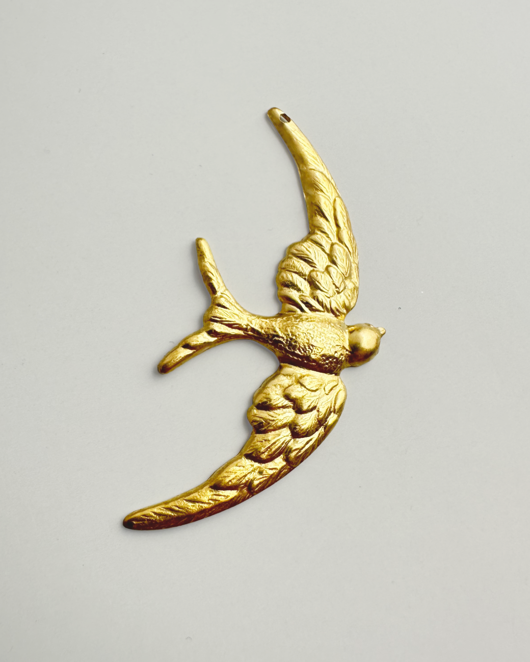 Bird Pendant - Solid Brass (8pcs)