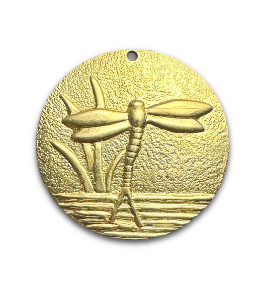 27mm Dragonfly Coin - solid brass (8pc)