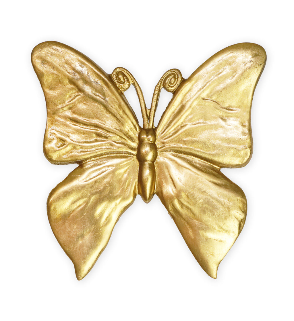 41x38mm Meadow Butterfly, Solid Brass (6 pc)