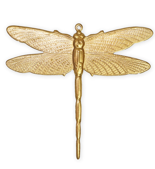 49x43mm Enchanted Dragonfly, Solid Brass (5 pcs)