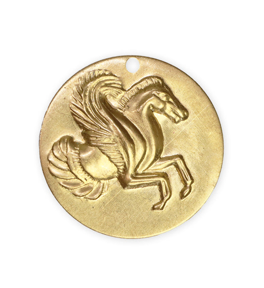 27mm Pegasus Coin - solid brass (8pc)