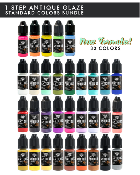 1 Step Antique Glaze Complete Color Collection 32 pc Set