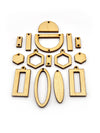 Arched Blank Shapes, Jewelry Pop Outs (5 panels, 15pcs/ea)