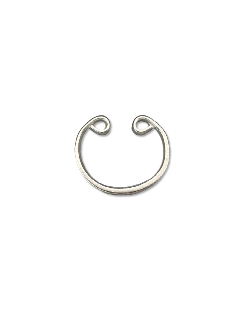 24x20mm Charm Keeper Hoop - Solid Pewter (8pcs)