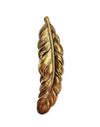 66x16mm Fanciful Feather - Solid Brass (7pcs)