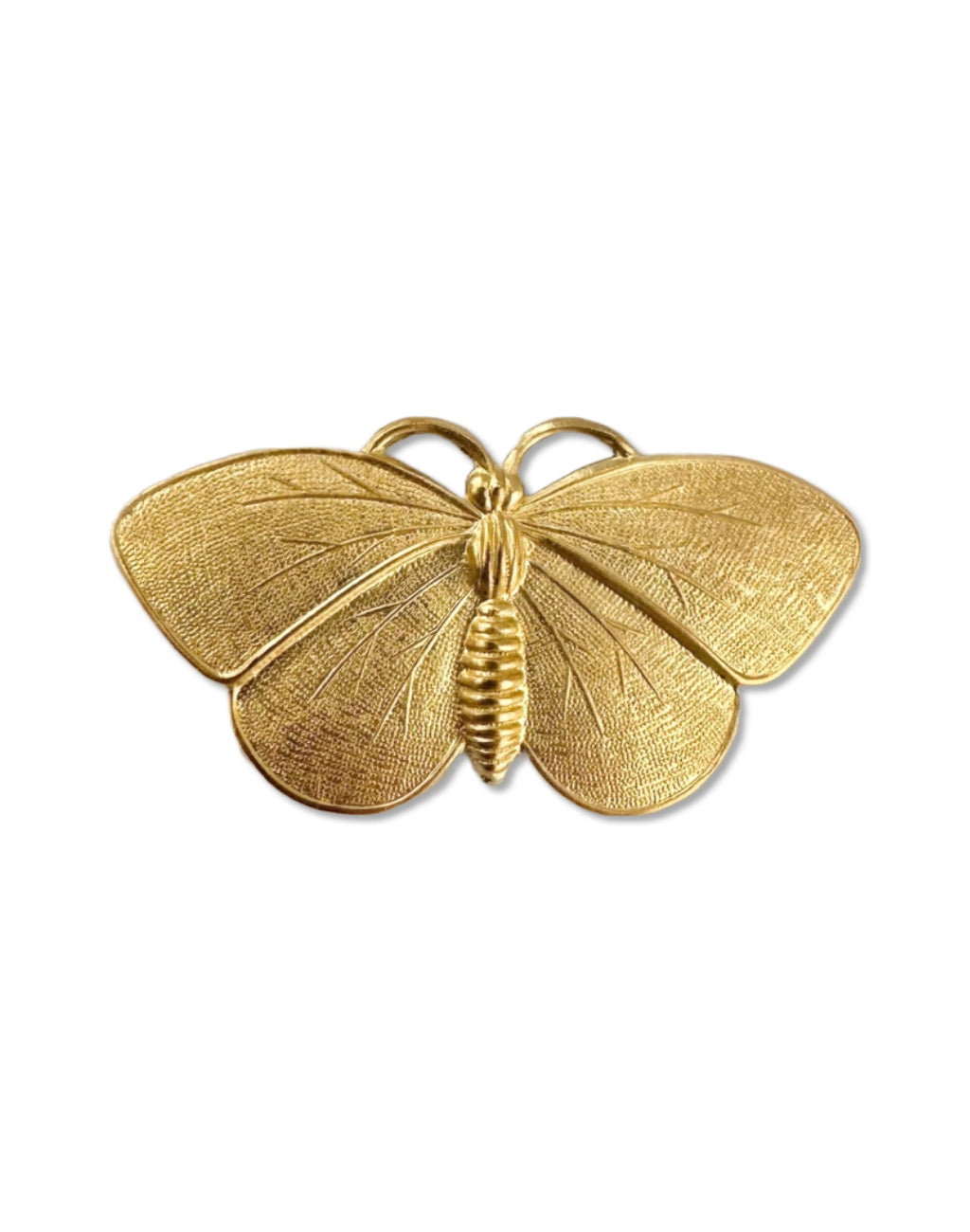 46.5x25.5mm Luna Butterfly - Solid Brass (6pcs)