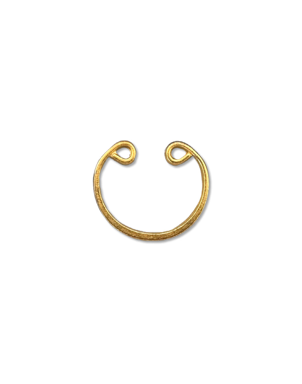 24x20mm Charm Keeper Hoop - 10K Gold Plate (8pcs)