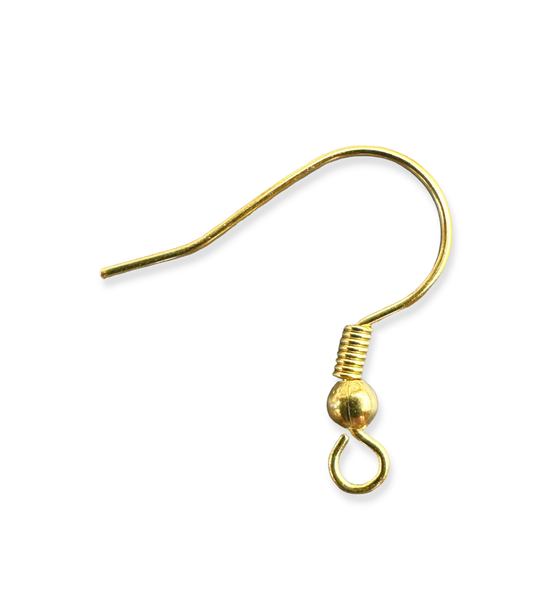 22mm Shepherd Hook Ear Wire, Gold Plate (64pcs)
