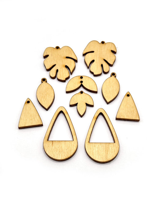 Leaf Blank Shapes, Jewelry Pop Outs (5 panels, 10pcs/ea)