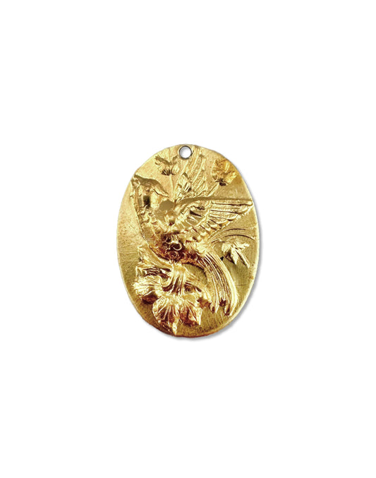 22x16mm Bird Cameo - Solid Brass (8pcs)