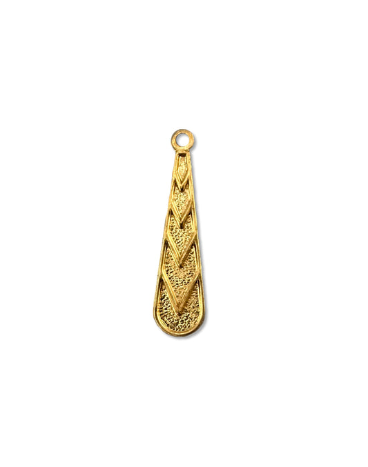 26x18mm Chevron Drops - Solid Brass (24pcs)