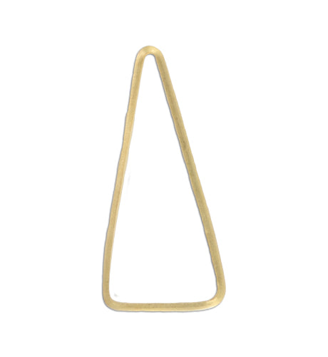 33x16mm Triangle Frame - Solid Brass (10pcs)