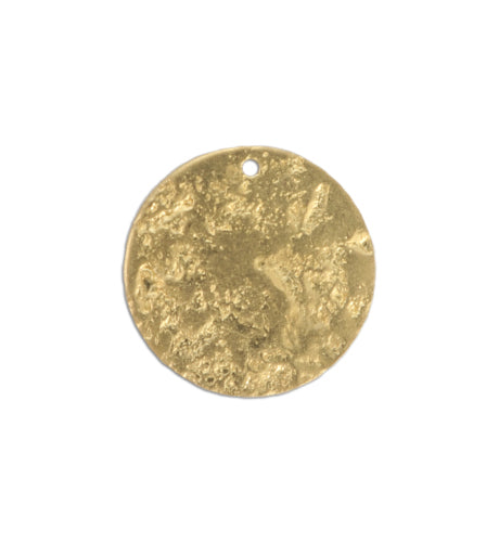 26x19mm Nugget Circle - Solid Brass (20pcs)